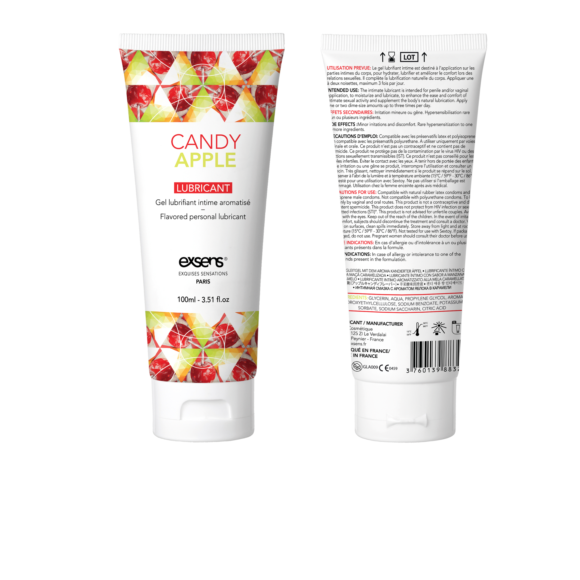 Flavoured intimate lubricant gel_Candy Apple EXSENS Flavoured intimate lubricant gel_Candy Apple EXSENS